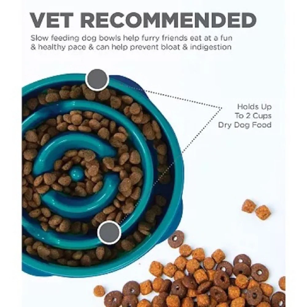 Outward Hound Fun Feeder dog bowls feature meal-lengthening ridges to help slow